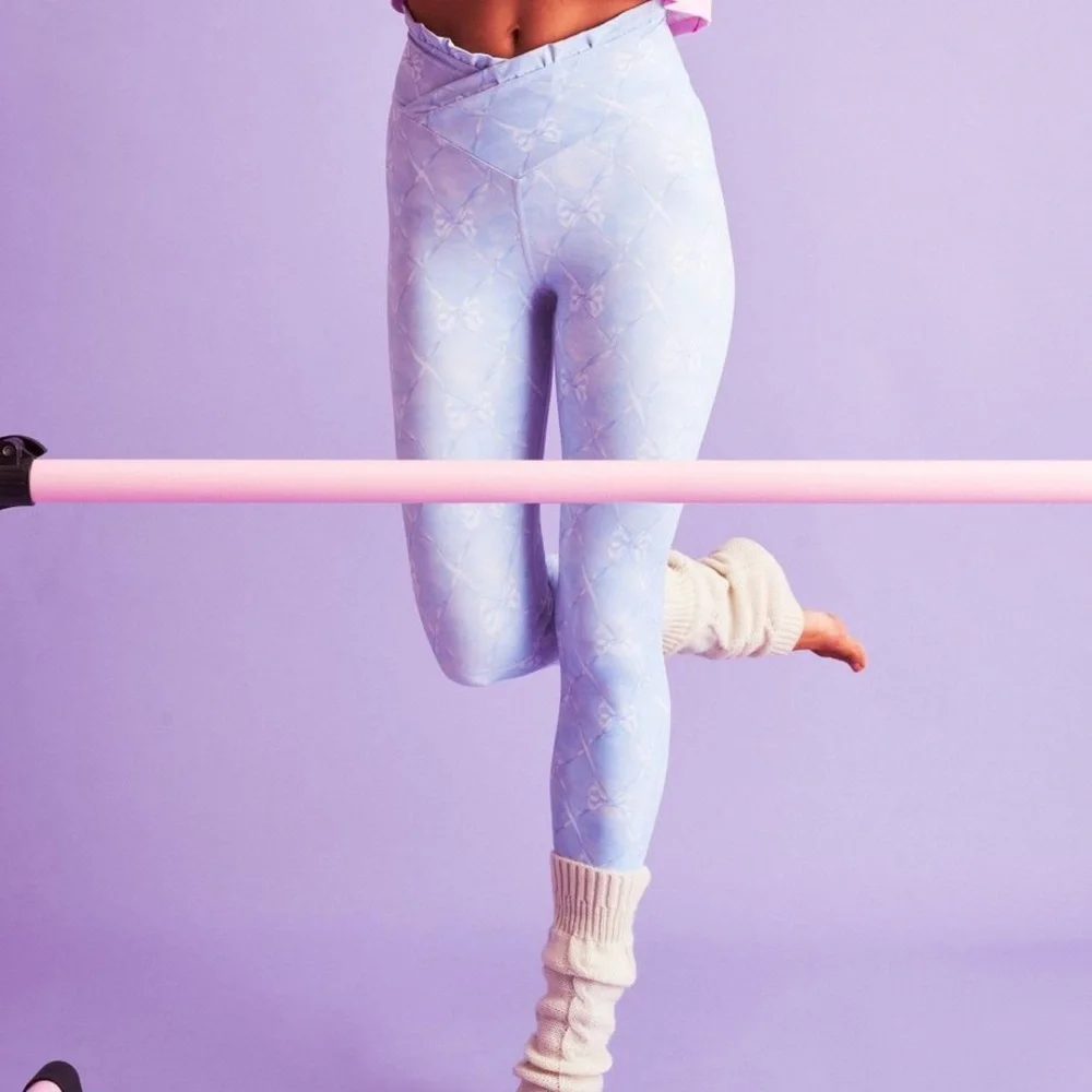 LoveShackFancy Light Blue Floral Leggings